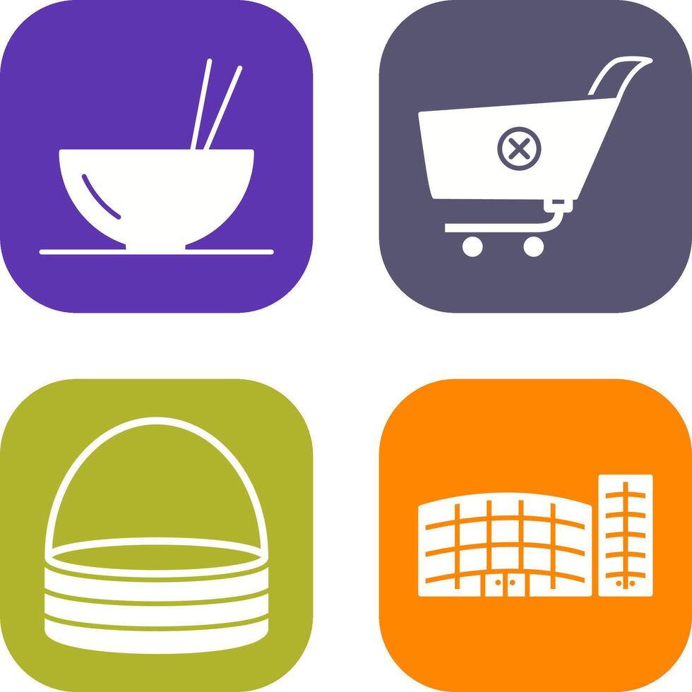 food and cancel order Icon vector