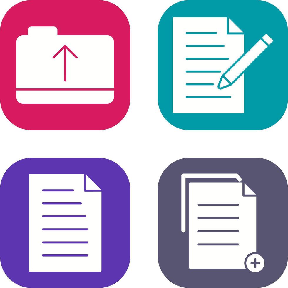 folder and edit document Icon vector
