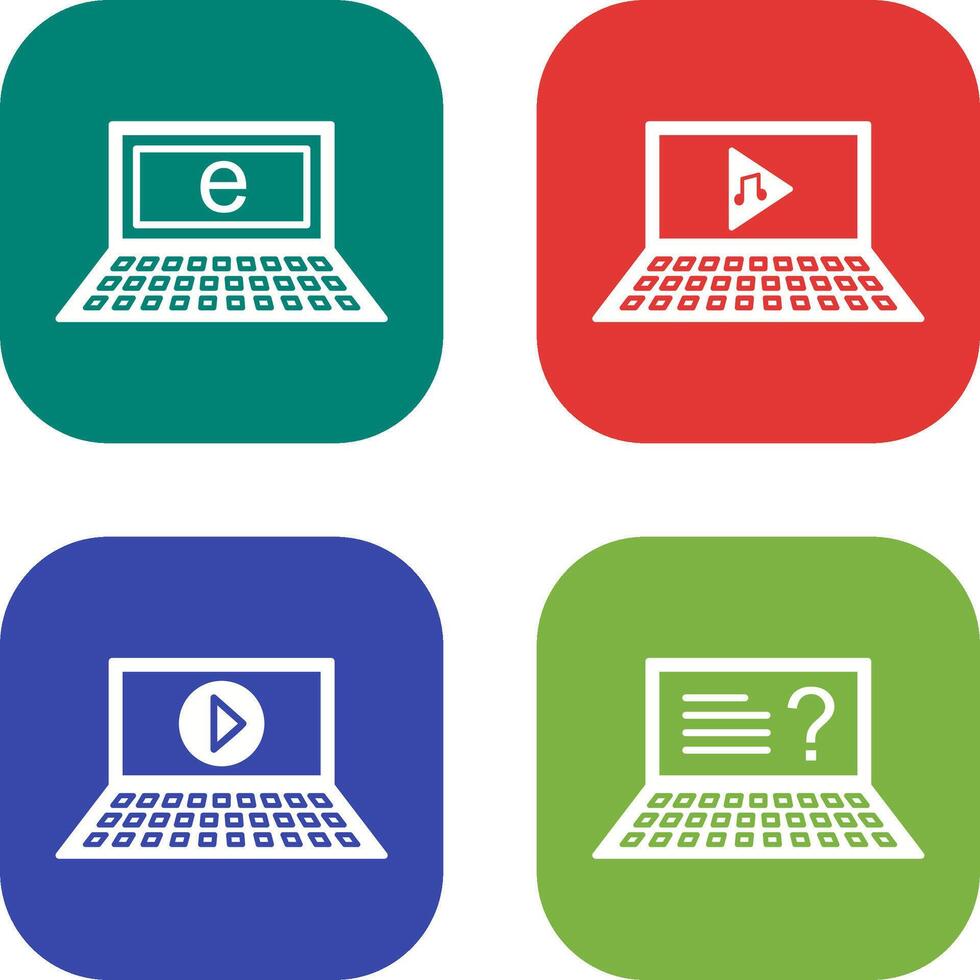 Internet and Play Music Icon vector