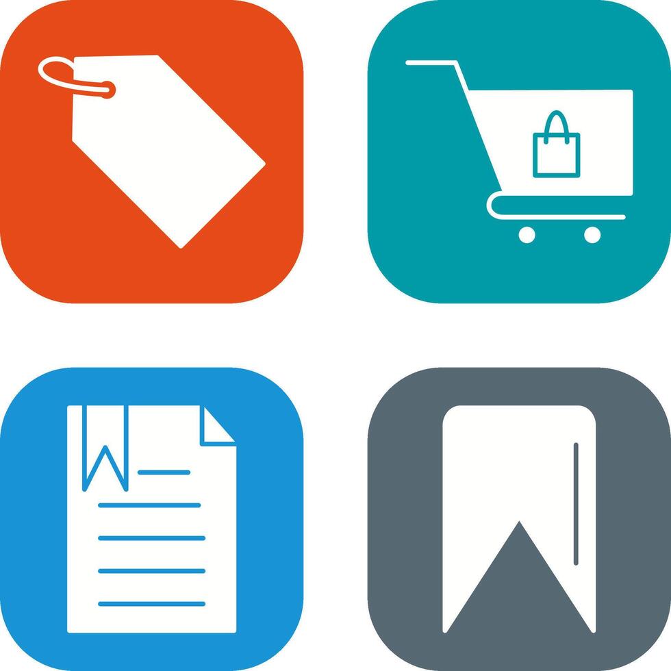 tag and cart Icon vector