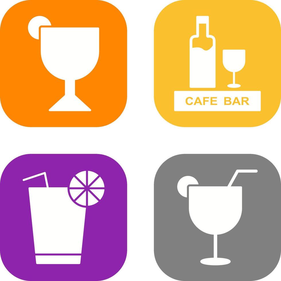 drinks cafe and sherry Icon vector