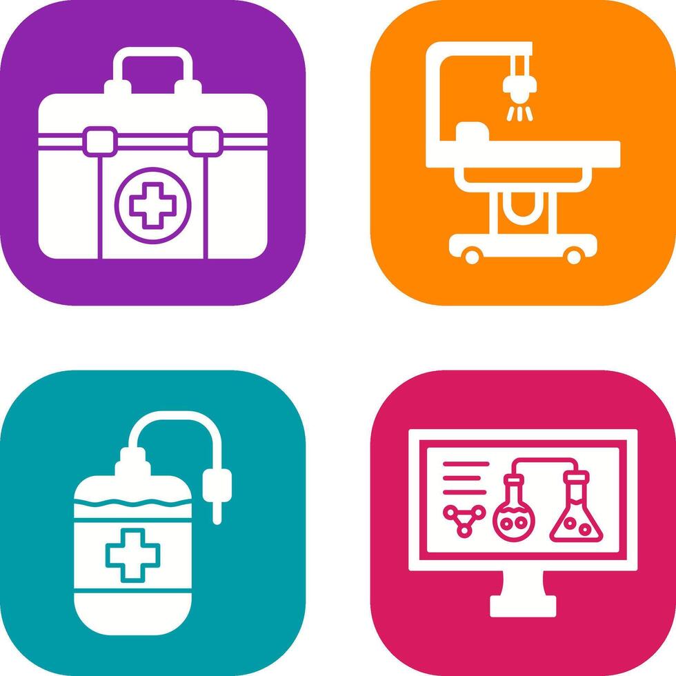 First Aid Kit and operating Room Icon vector