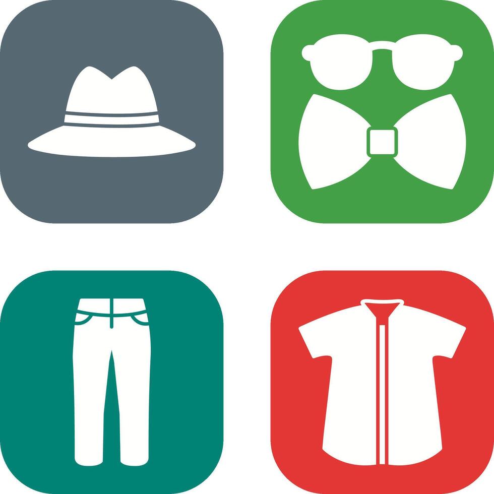 sombrero y hipster estilo icono vector