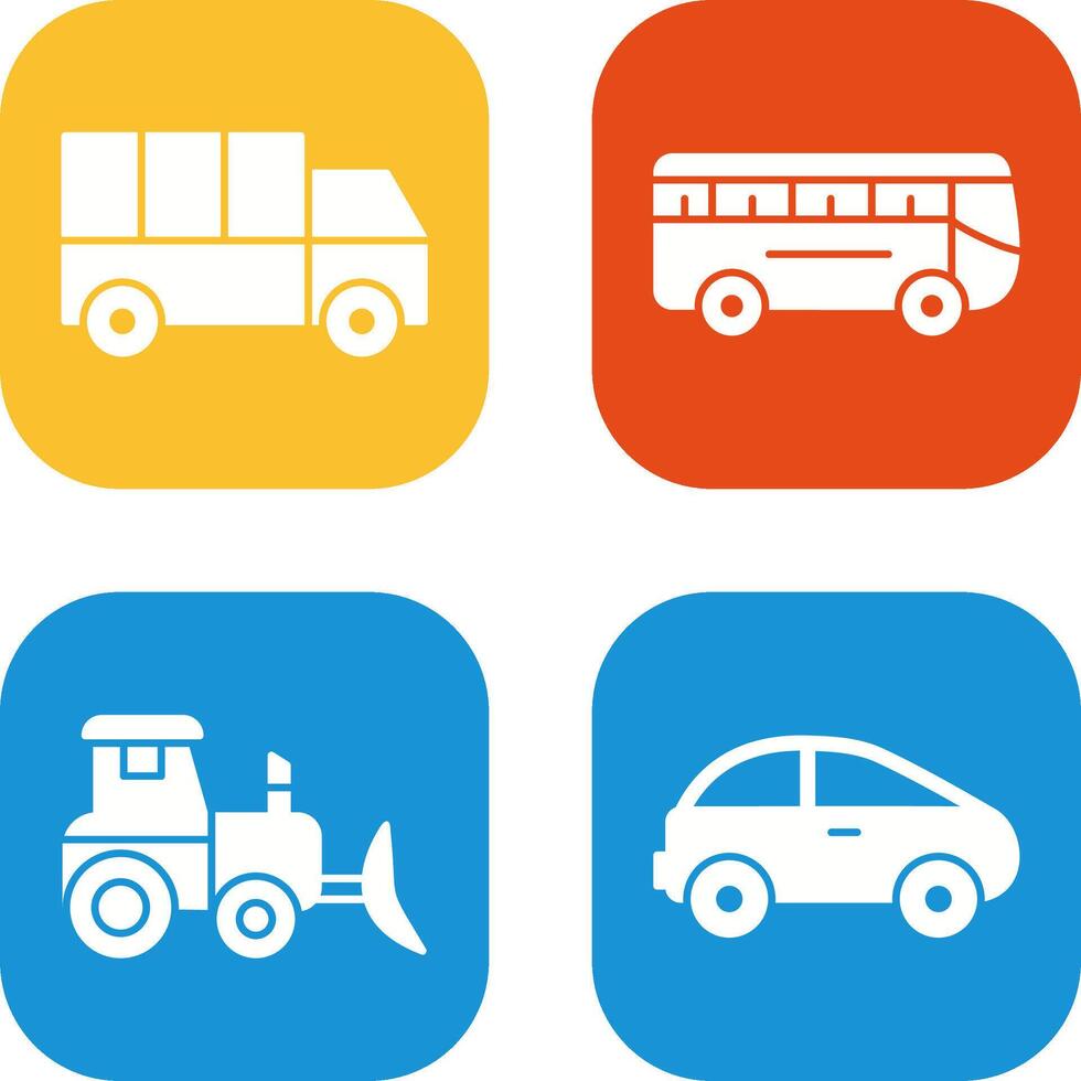Truck and Bus Icon vector