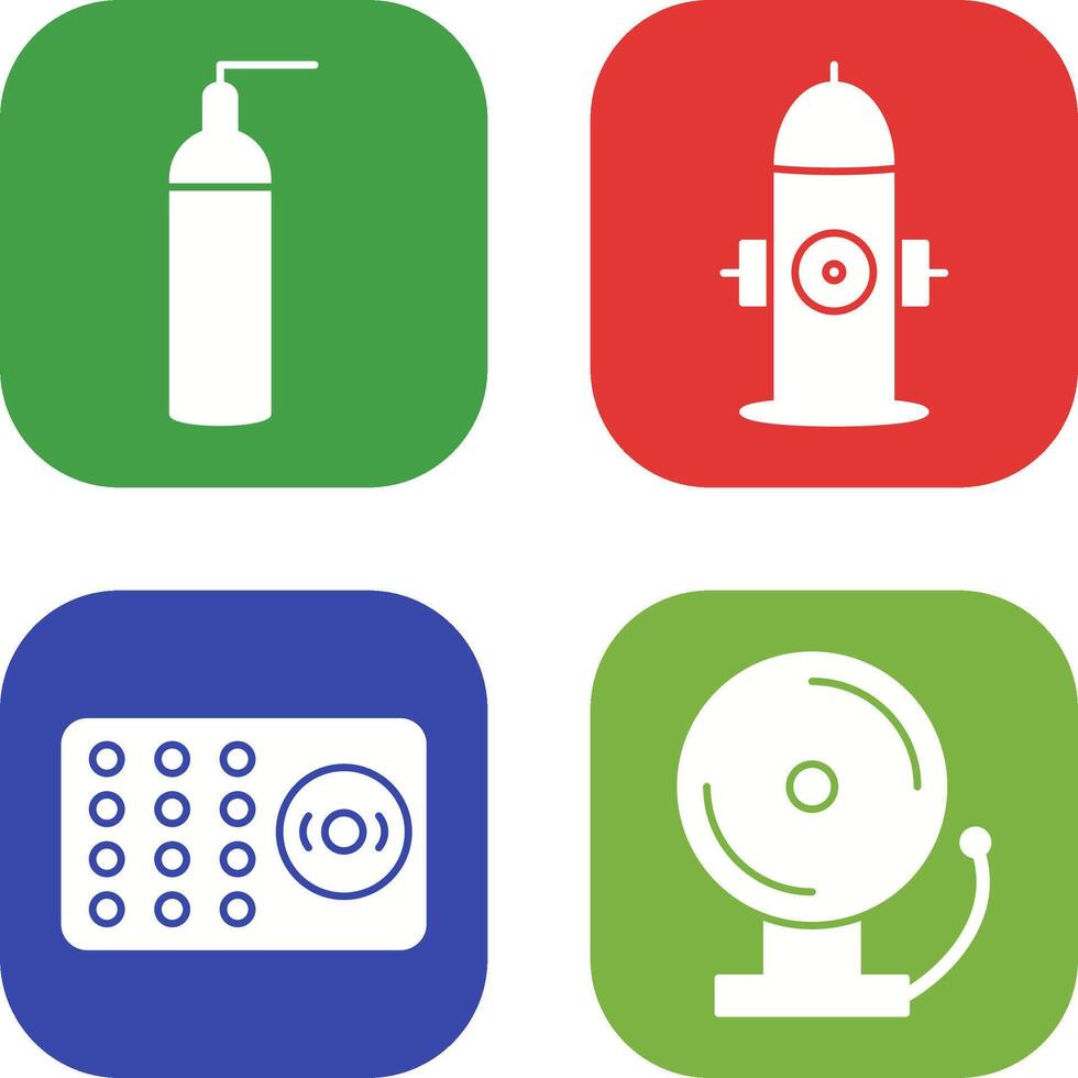 hydrant and oxygen tank Icon vector