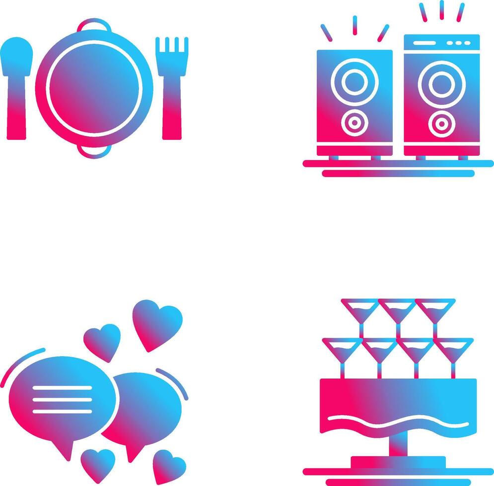 banquete y música icono vector