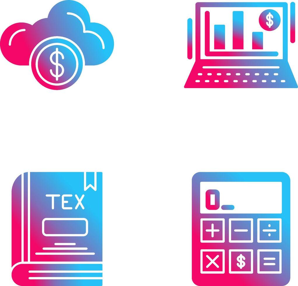Cloud Computing and Bar Chart Icon vector
