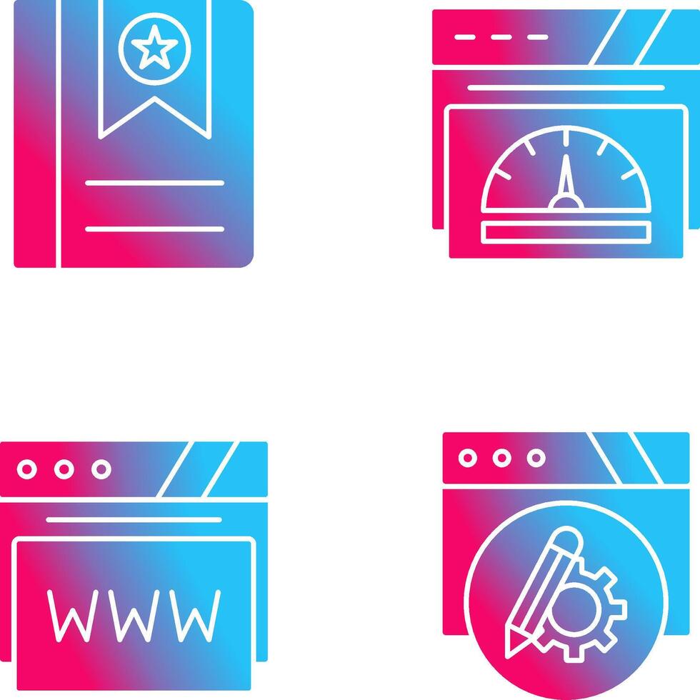 Bookmark and Speedometer Icon vector