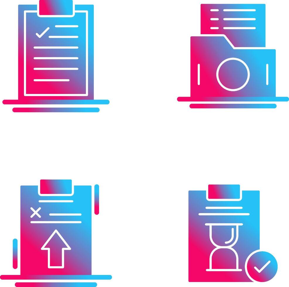 Clipboard and List Folder Icon vector