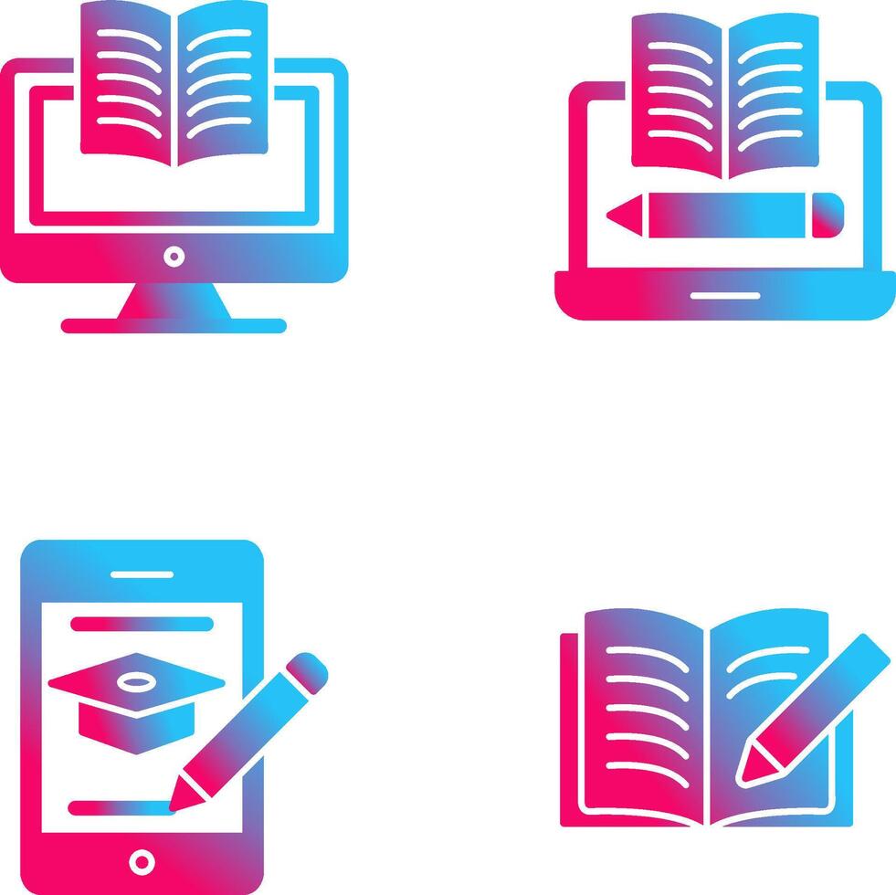 Digital Learning and Written Icon vector