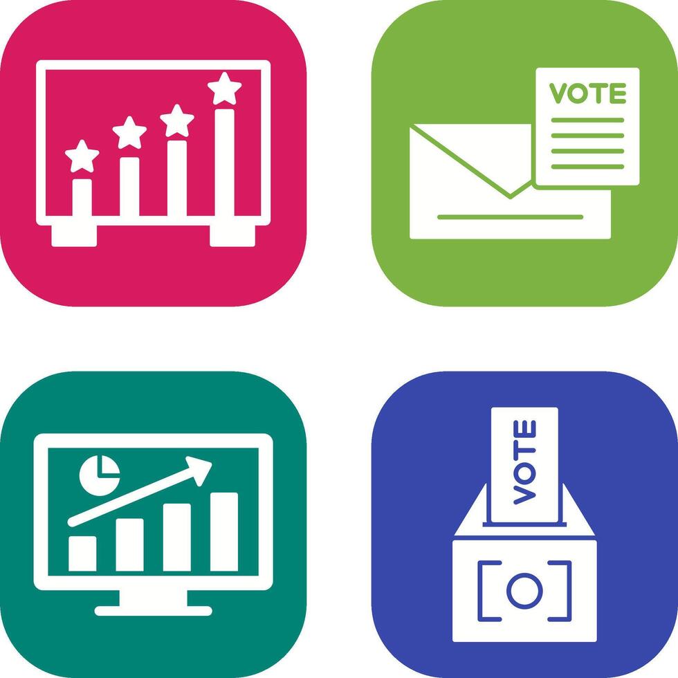 Rating and Letter Icon vector