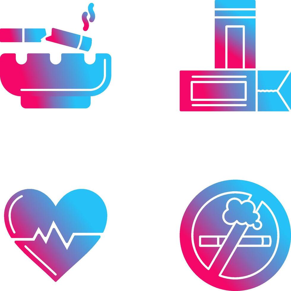 Broken Cigarette and Chewing Gum Icon vector