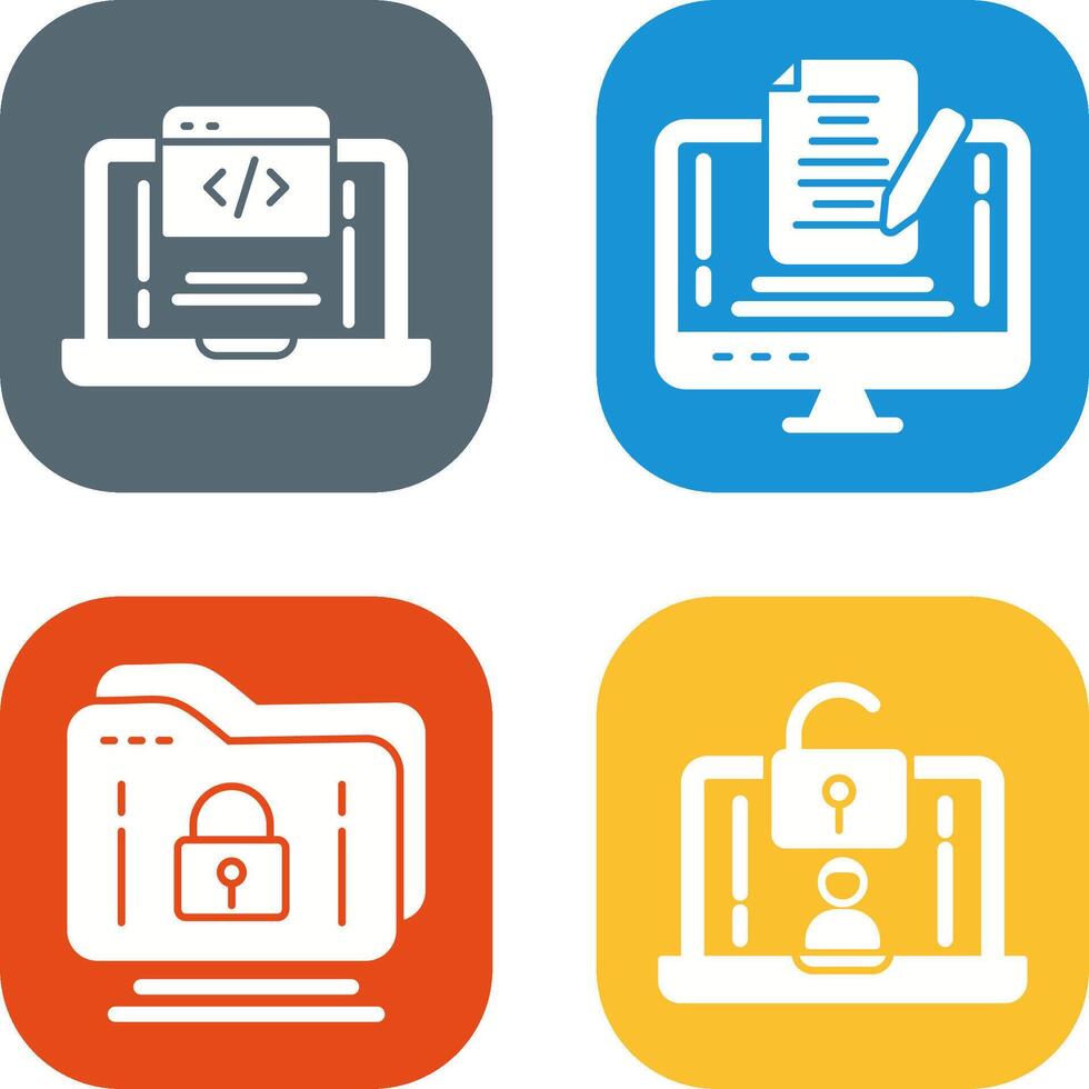 Coding and Note Icon vector