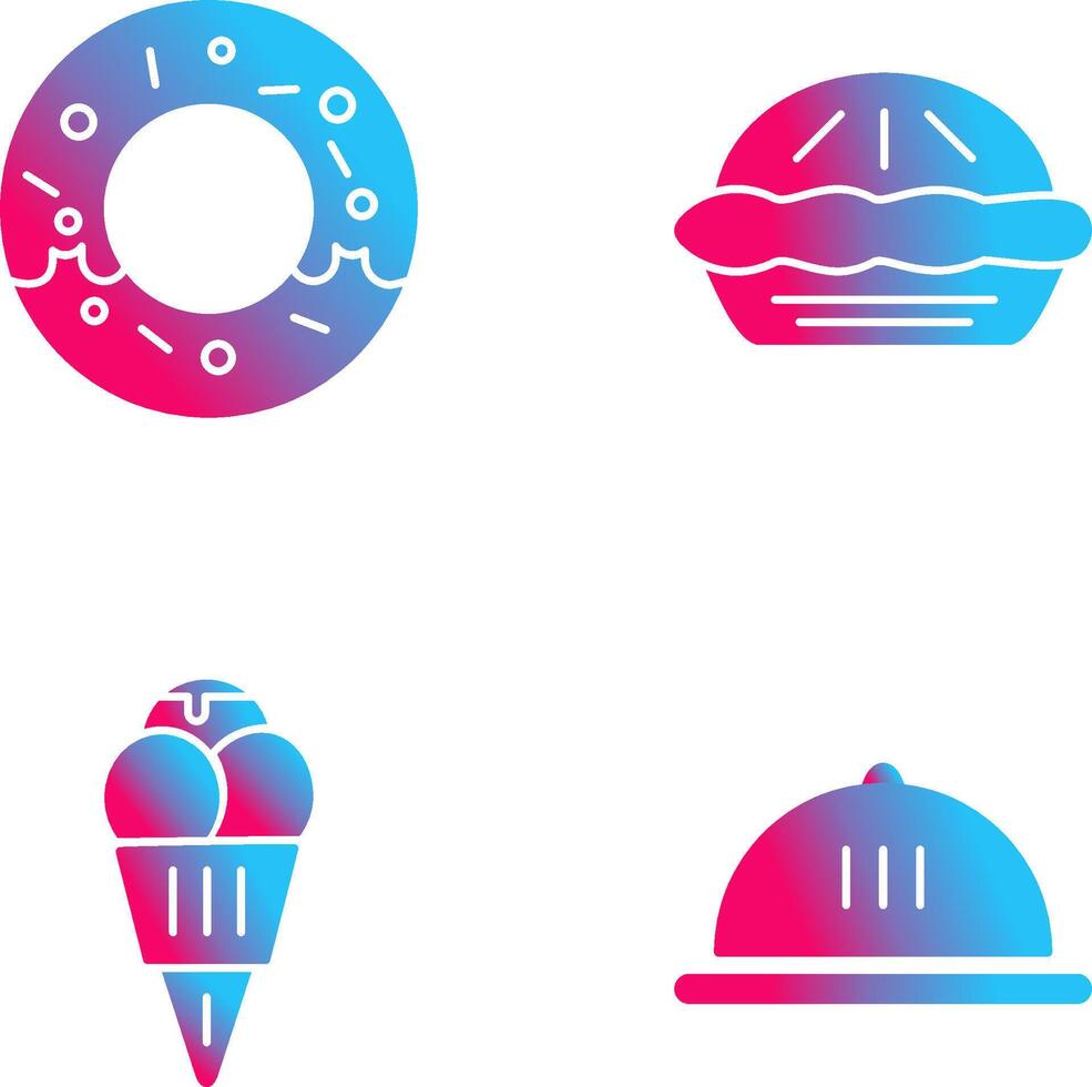 Donut and Pie Icon vector