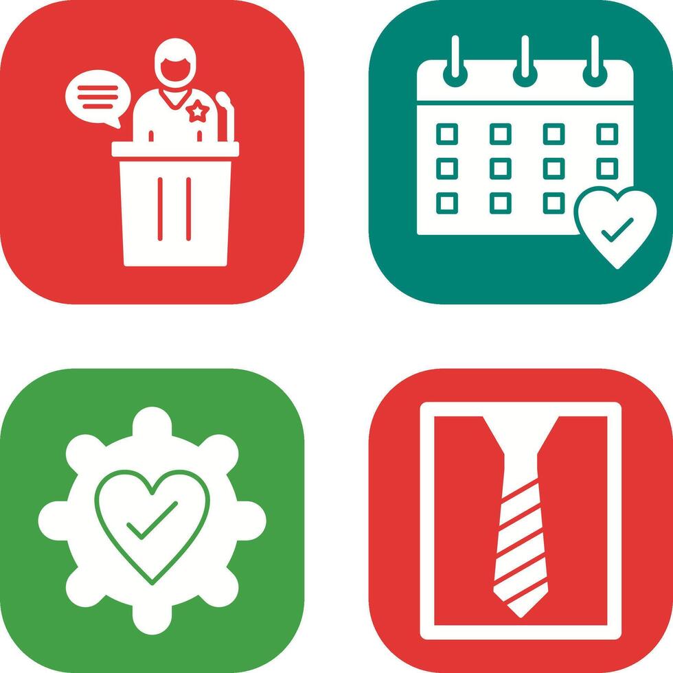 Debate and Calendar Icon vector