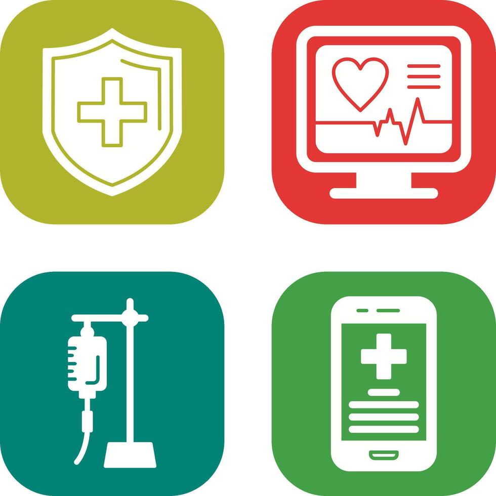 Protection and Plus Icon vector