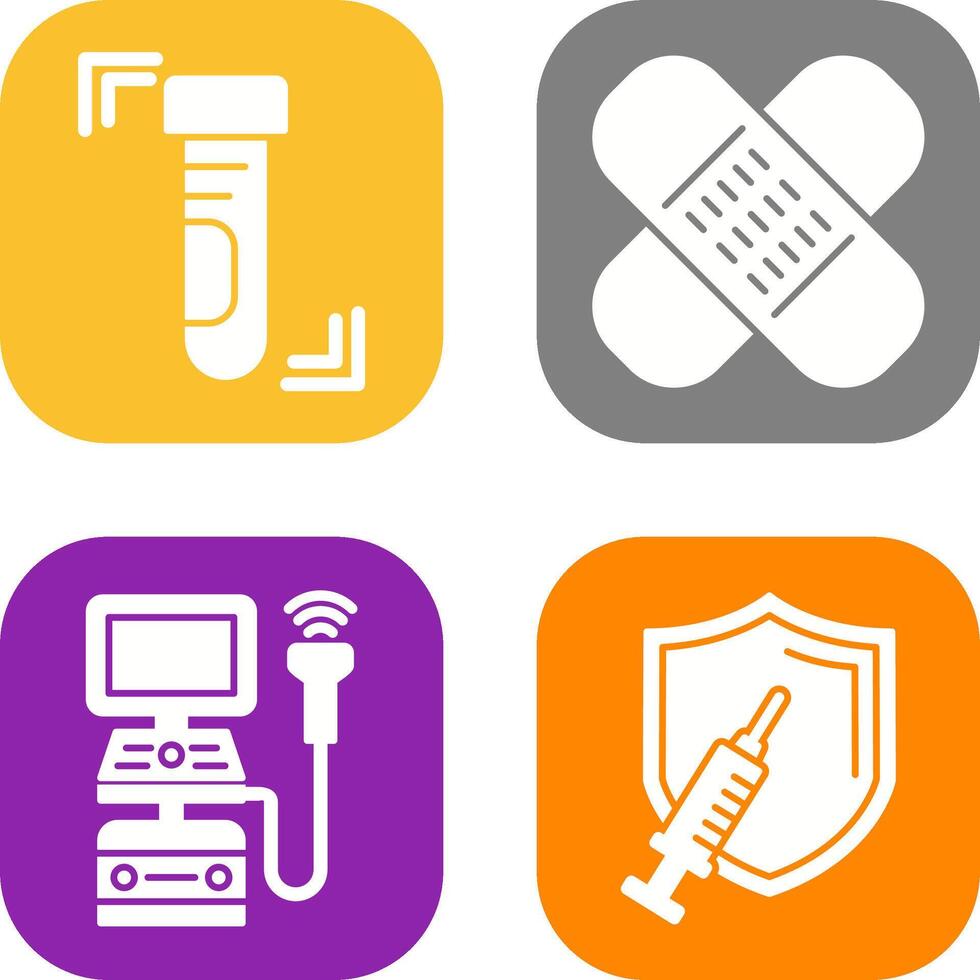 Test Tube and Wound Icon vector