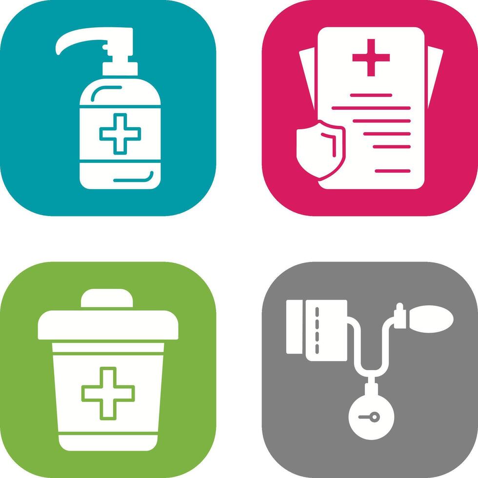 Sanitizer and Receipt Icon vector