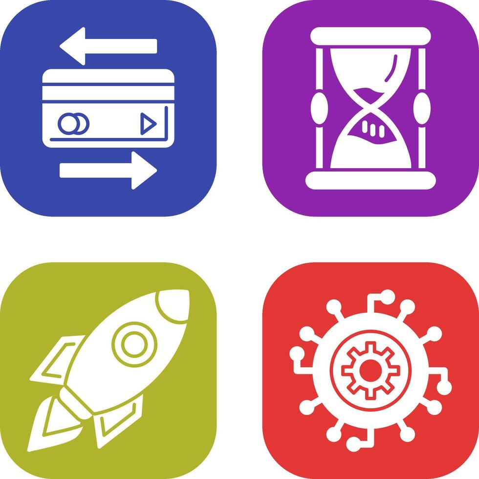 Transaction and Hourglass Icon vector