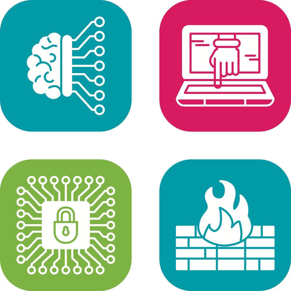 Machine Learning and Hacking Icon vector