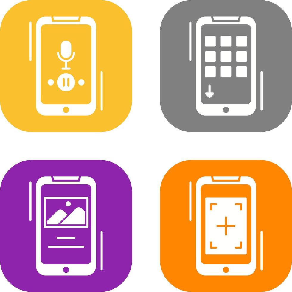Voice Record and Device Icon vector