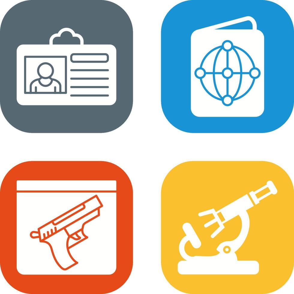 Criminal Card and Passport Icon vector