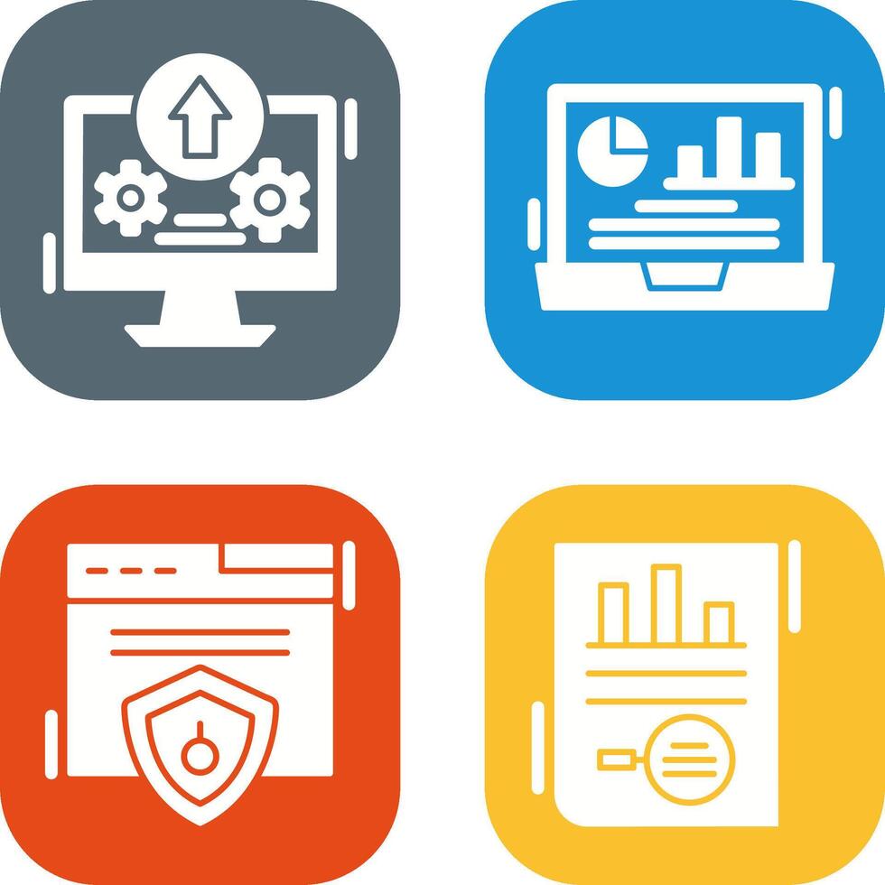 Upload and Dashboard Icon vector