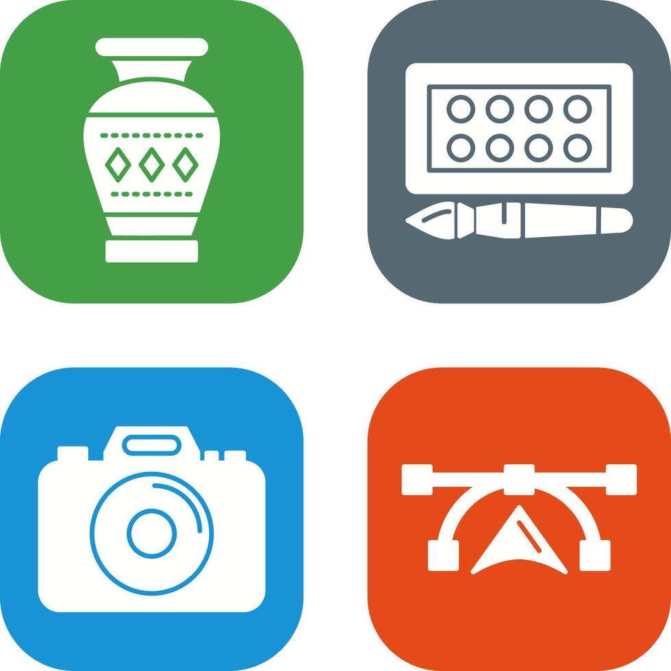Vase and Water Colors Icon vector