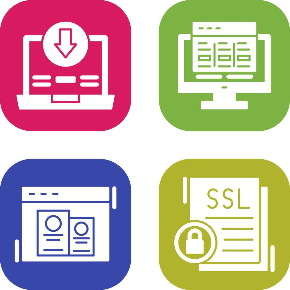 Downlaod and Layout Icon vector