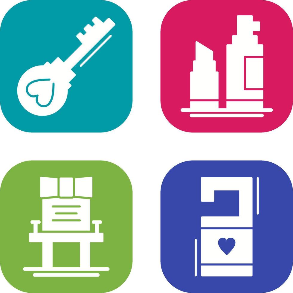 Key and Make up Icon vector