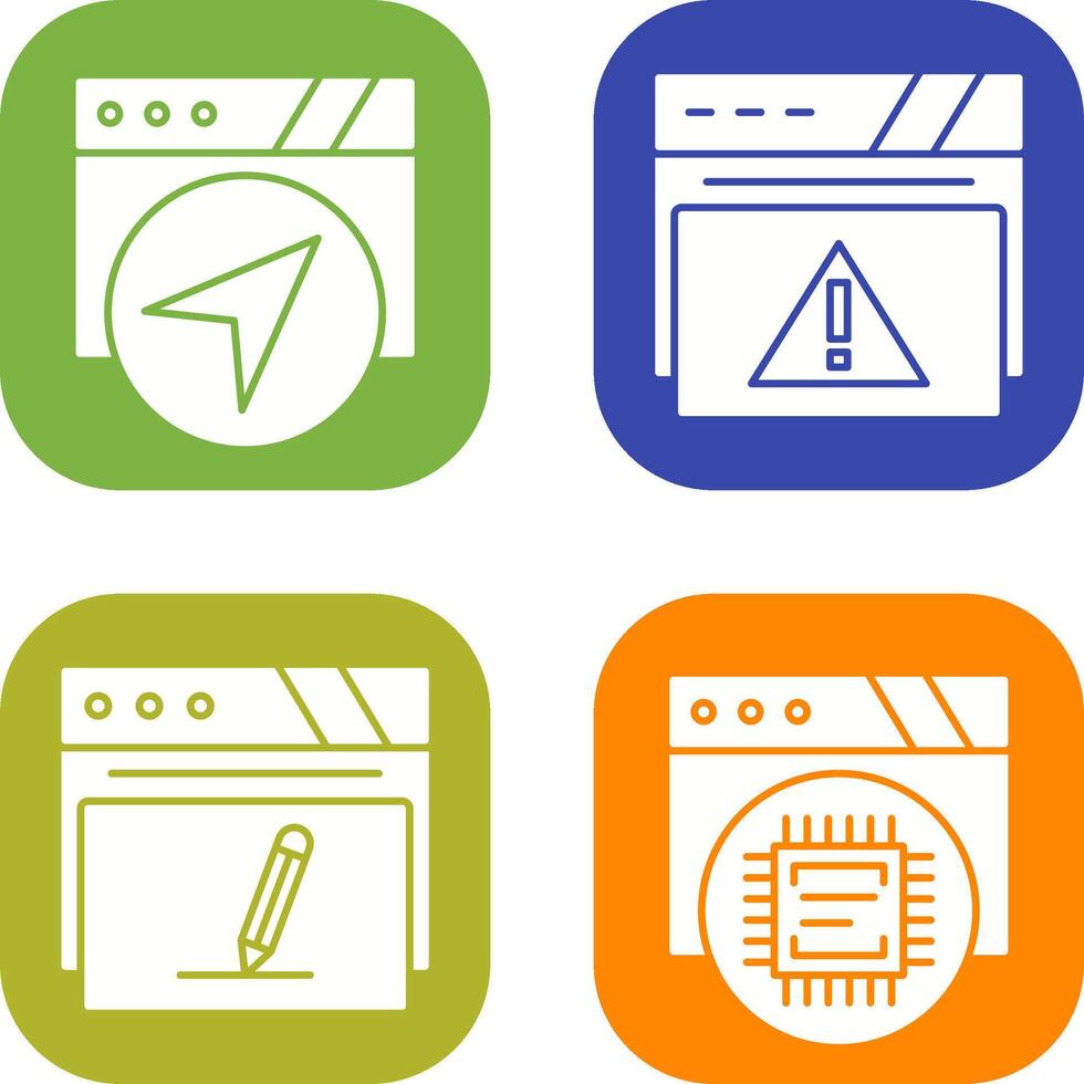 Navigation and Alert Icon vector