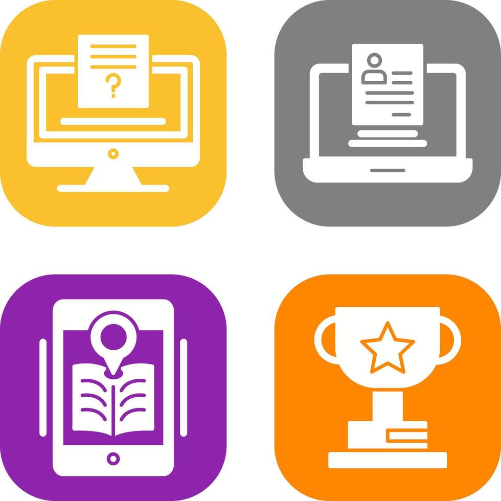 Quiz and Registration Icon vector