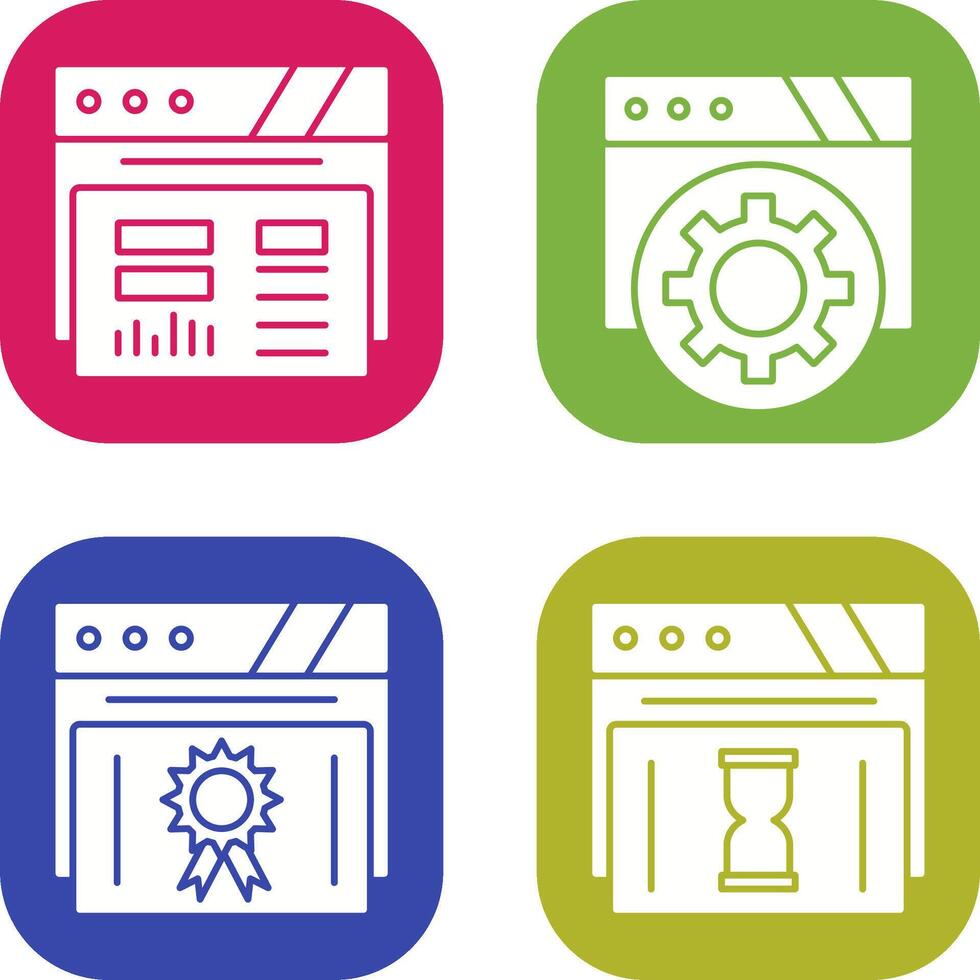 Dashboard and Browser Icon vector