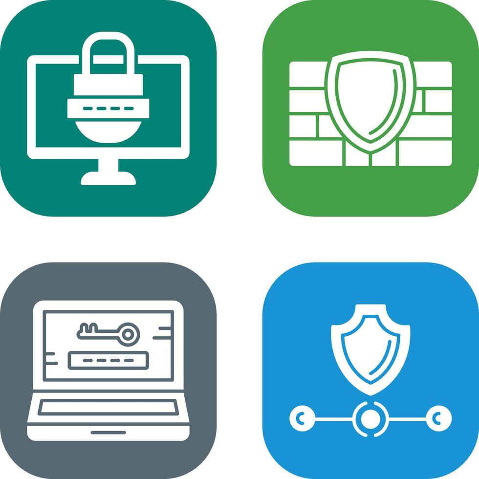 Password and Firewall Icon vector