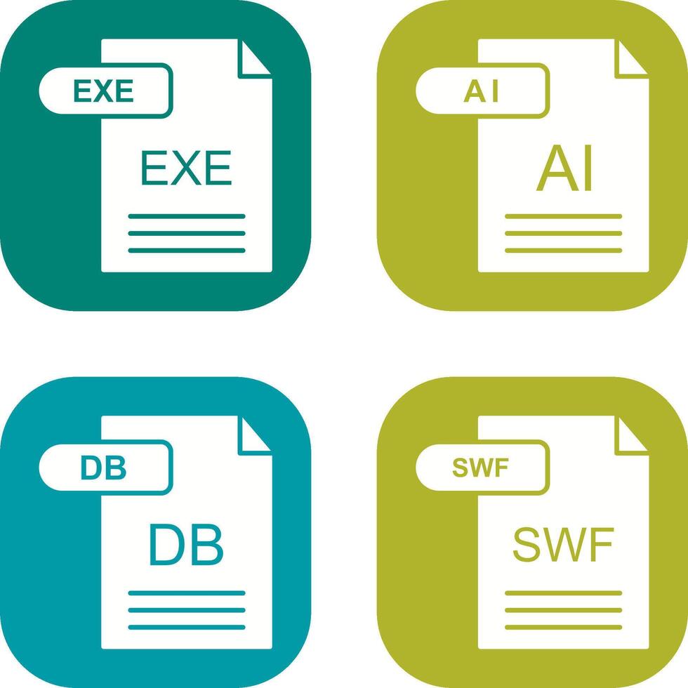 AI and EXE Icon vector