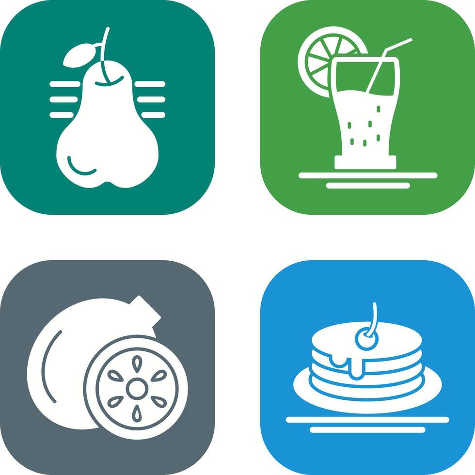 Pear and Orange Juice Icon vector