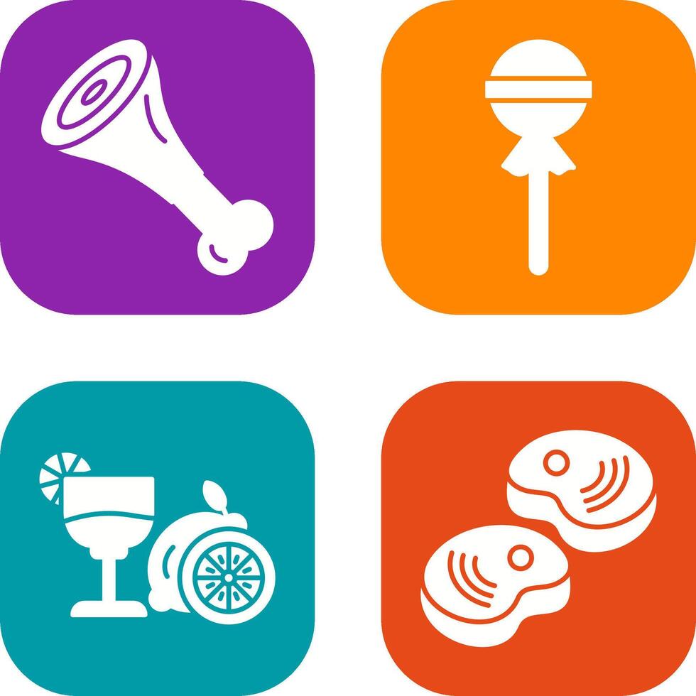 Meat and Candy Icon vector