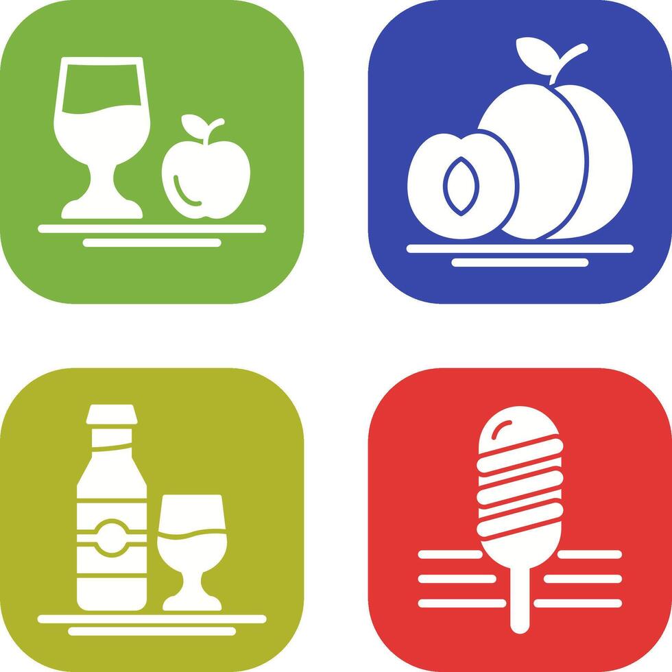 Healthy and Apricot Icon vector