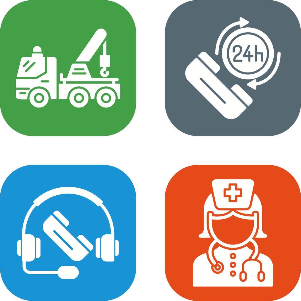 Crane and 24h Icon vector