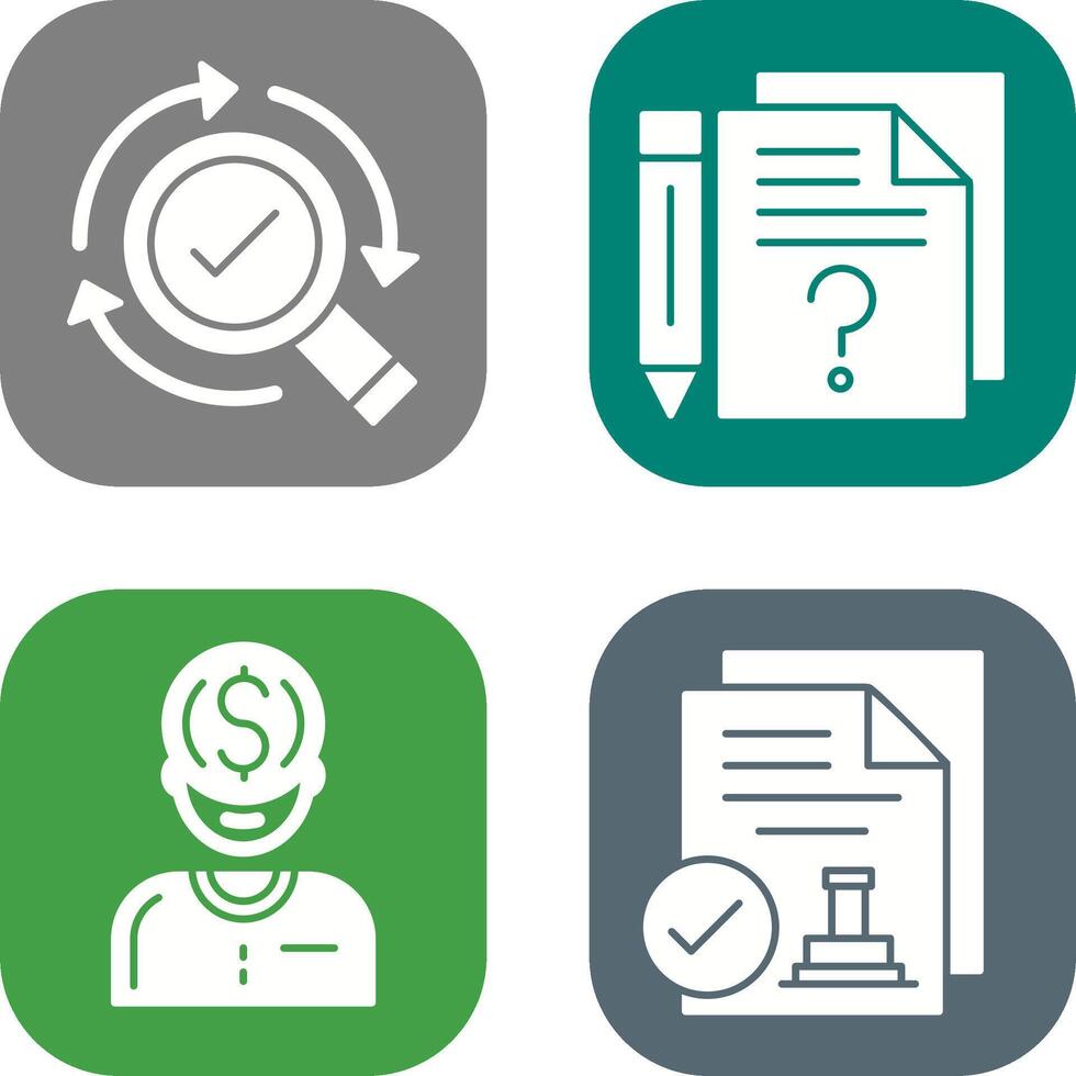 Research and Question Icon vector