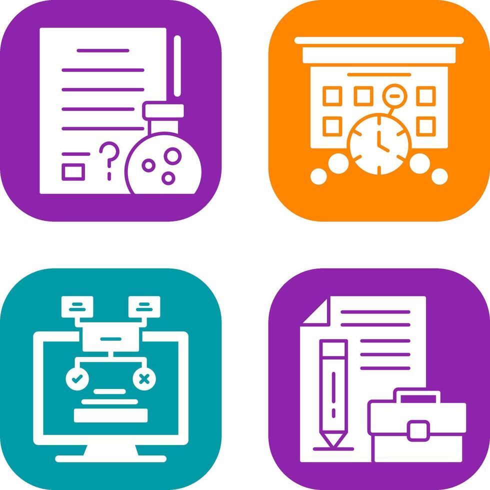 Hypothsis and Deadline Icon vector