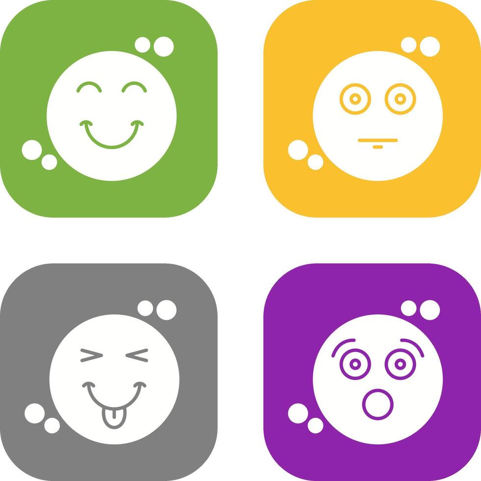 Smile and Neutral Icon vector