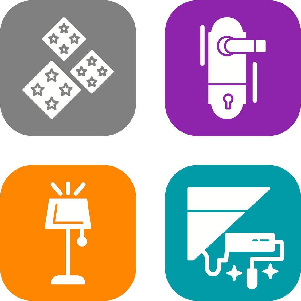 Tiles and Doorknob Icon vector