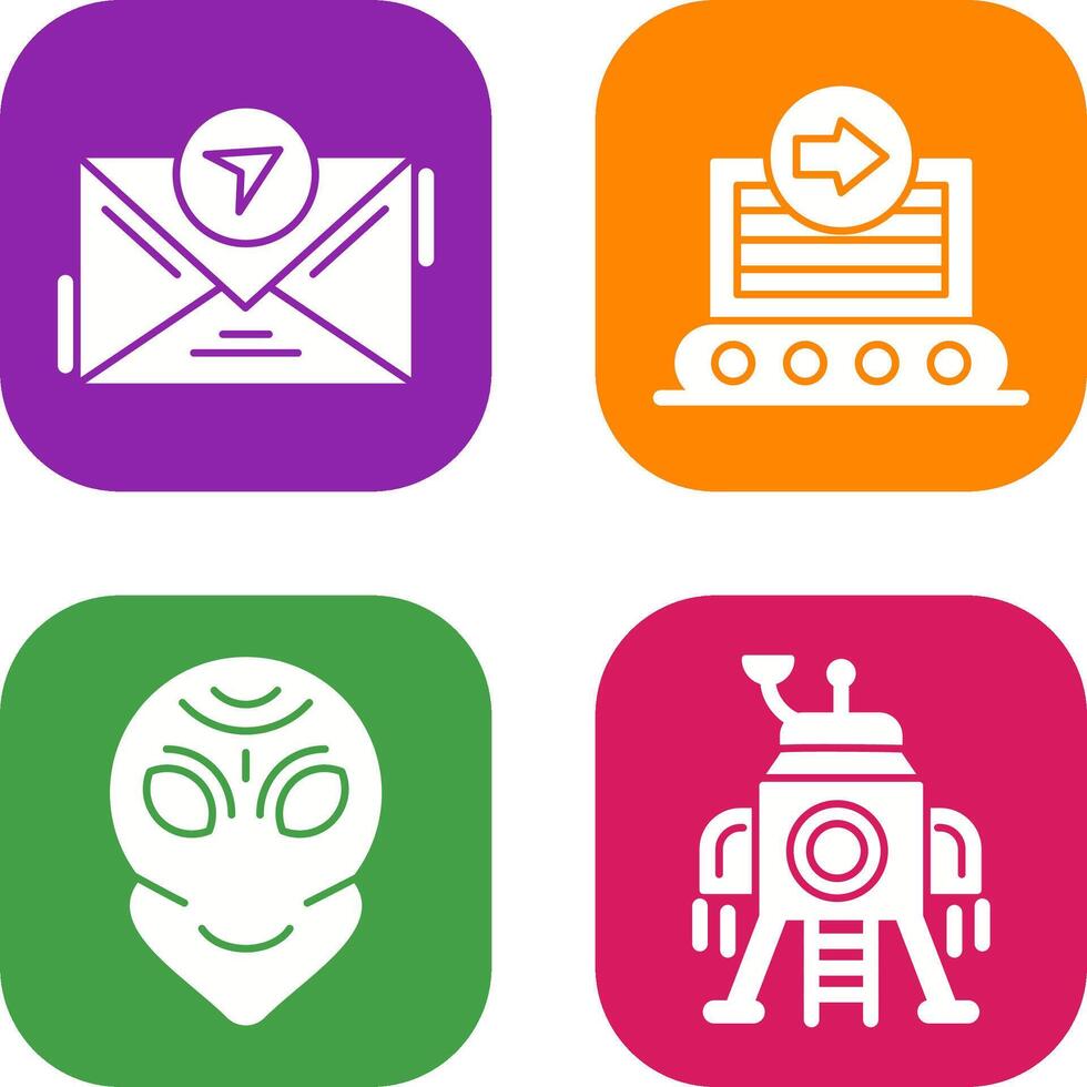 message and container Icon vector