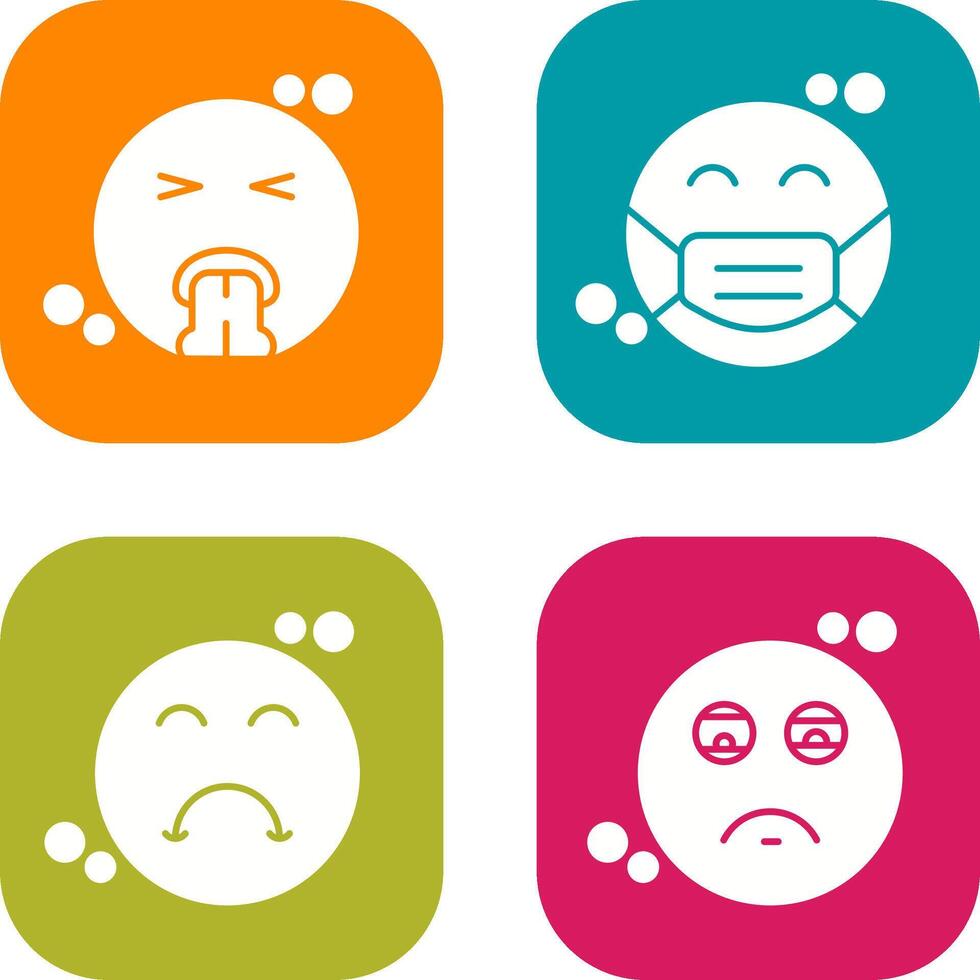 Vomit and Mask Icon vector