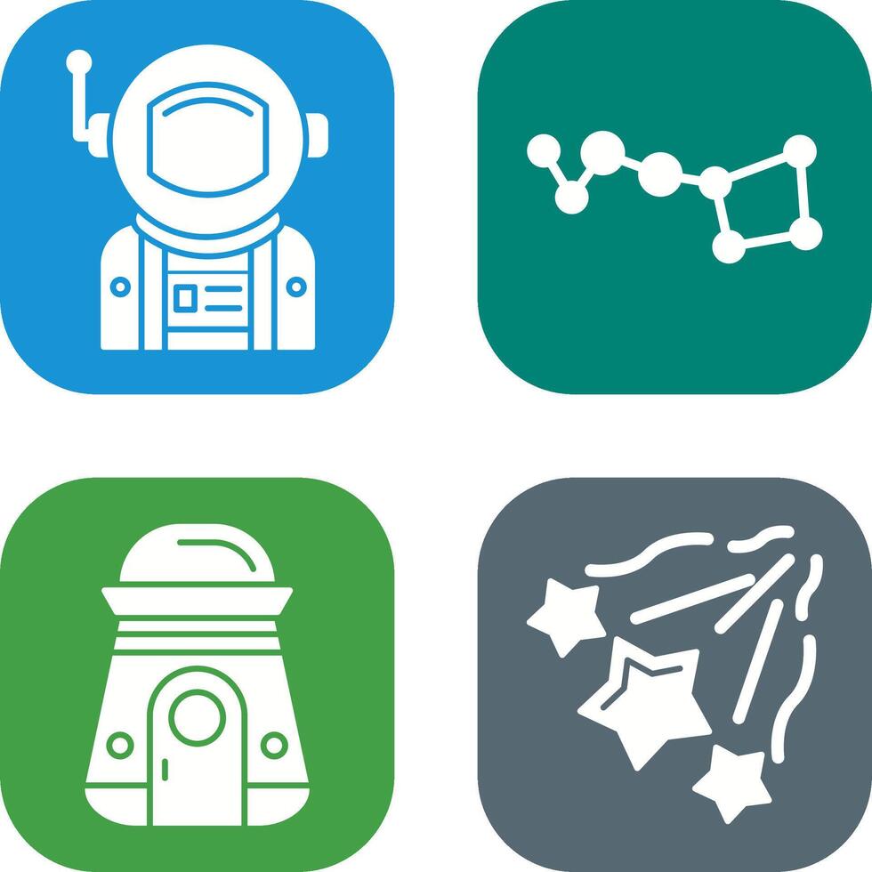 big dipper and astronaut Icon vector