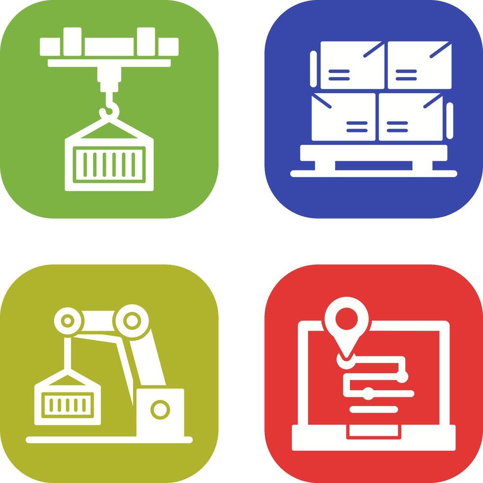 crane and stock Icon vector