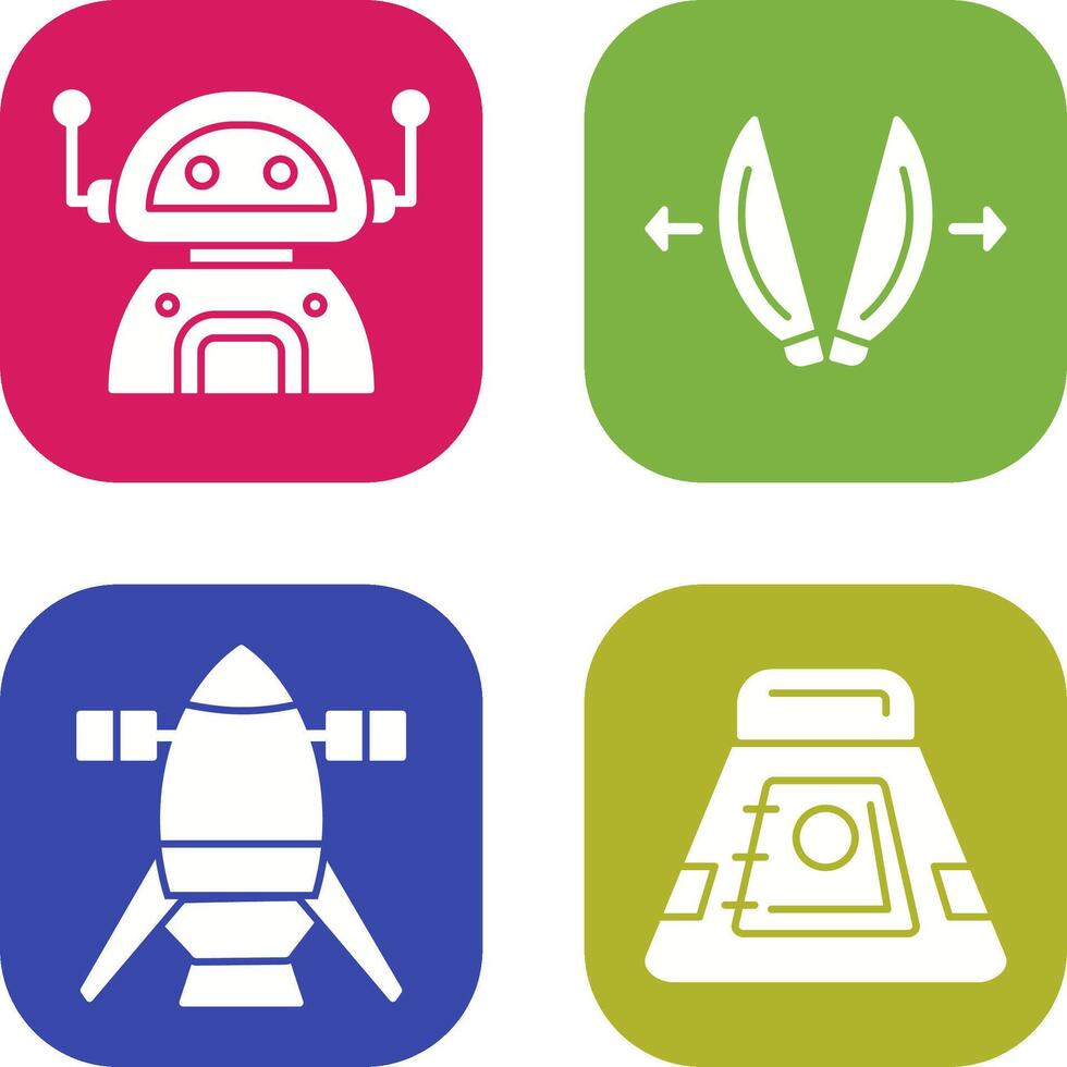 robot and playload Icon vector