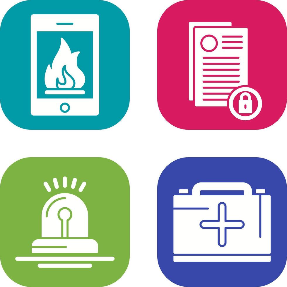 Fire and Privacy Icon vector