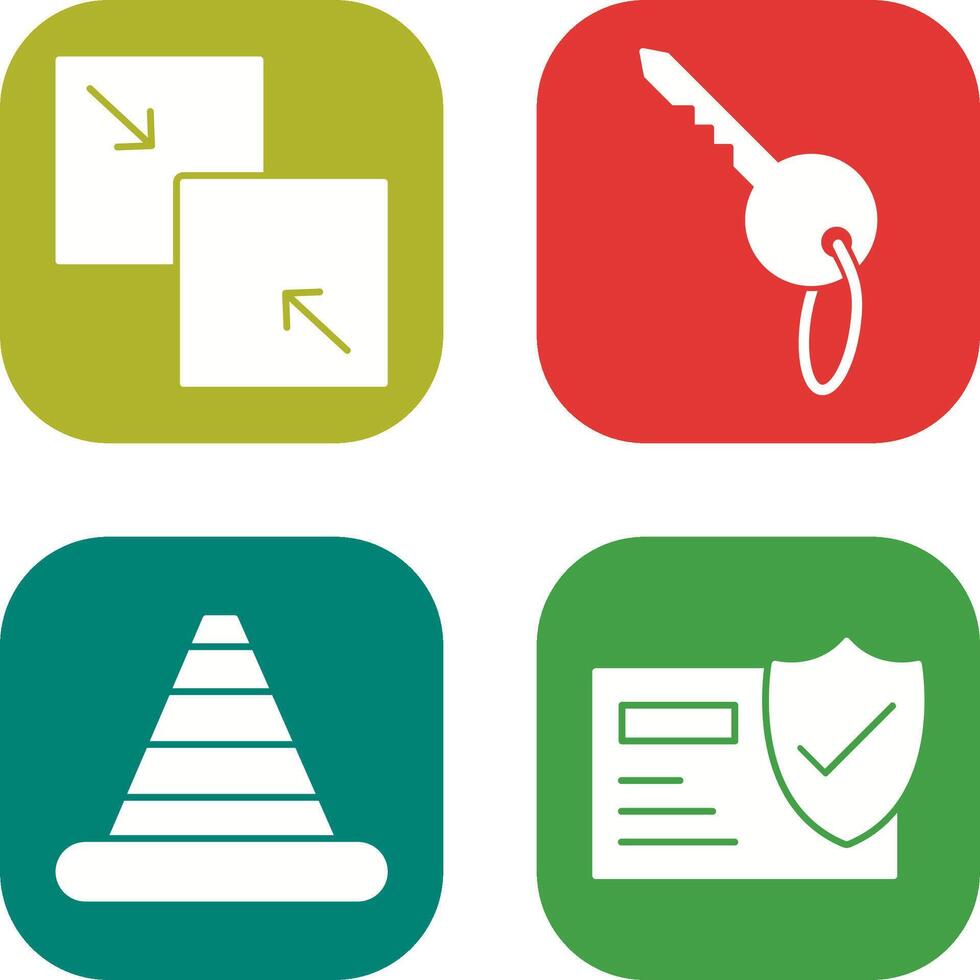 Combine and Key Icon vector